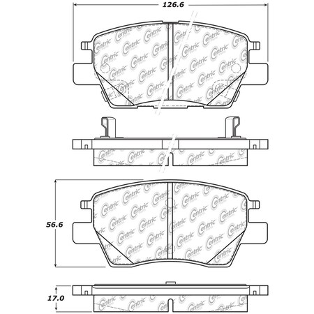 Centric Parts Centric 301.18440 Centric Premium Ceramic Disc Brake Pad Sets 301.18440